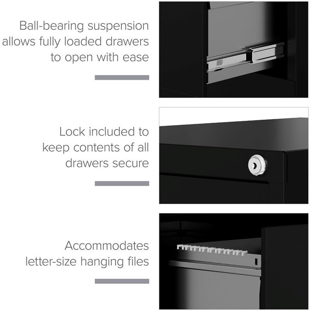 4 Drawers Black Metal Filing Cabinet E833