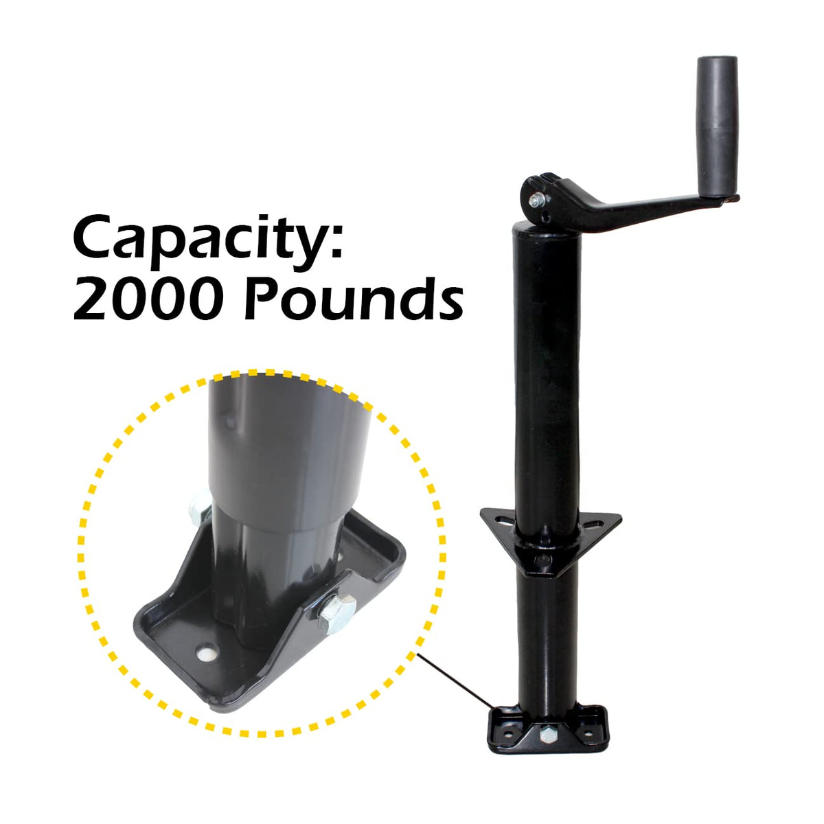 14" A-Frame Trailer Jack with Top Wind 2000 lbs. Capacity R1867