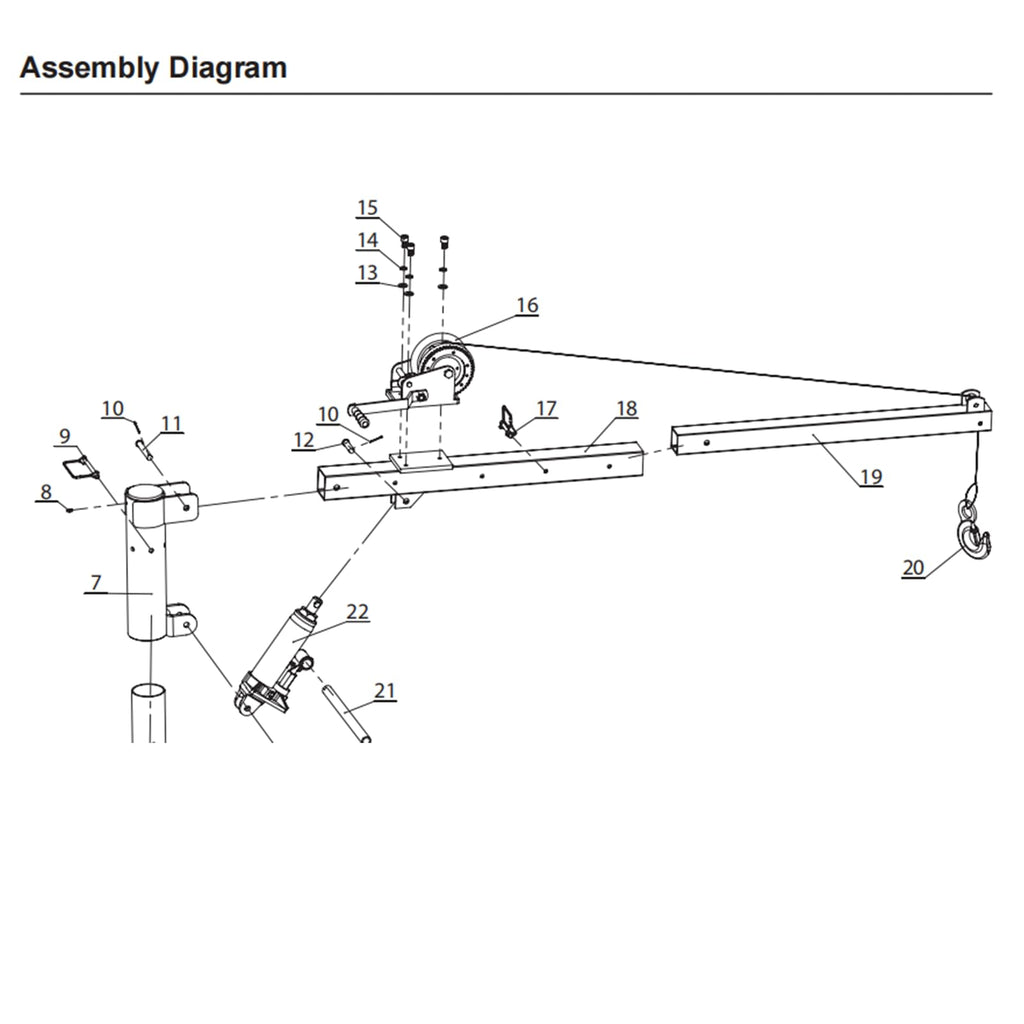 Hydraulic Pickup Truck Crane with 1000 lbs Capacity L13668