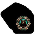 Black Bear Yucca Flower Tattoo Set of 8 Coasters D323