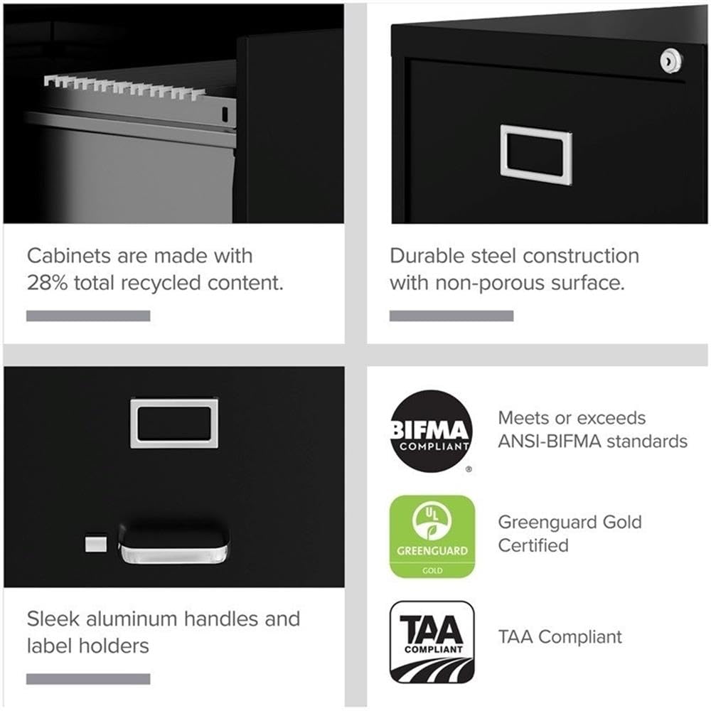 4 Drawers Black Metal Filing Cabinet E833