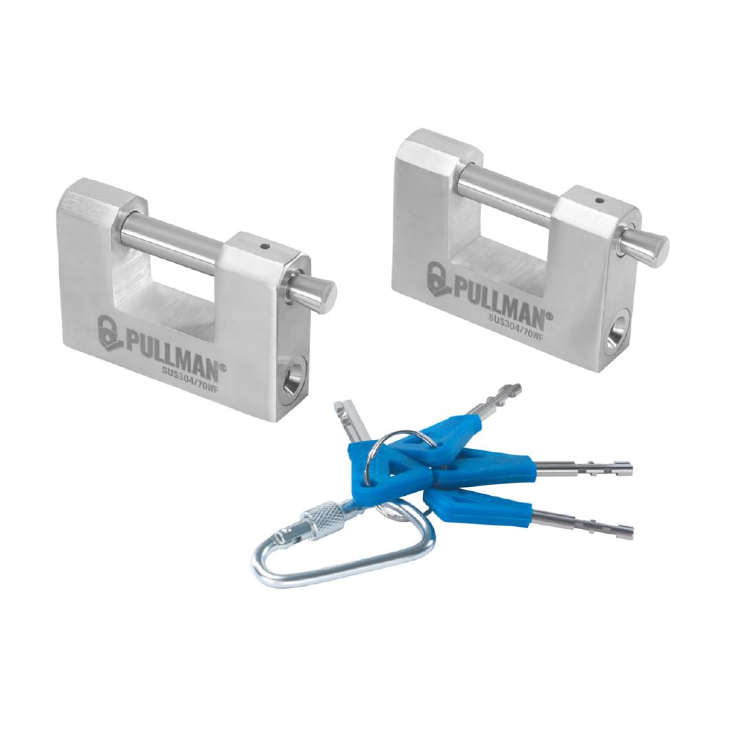 Heavy Duty Keyed Alike Padlocks with 4 Keys 2 Pack 70mm J78817