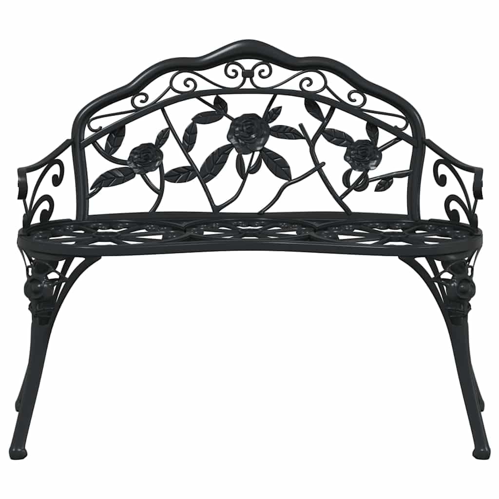 Cast Aluminum Black Patio Bench N200635