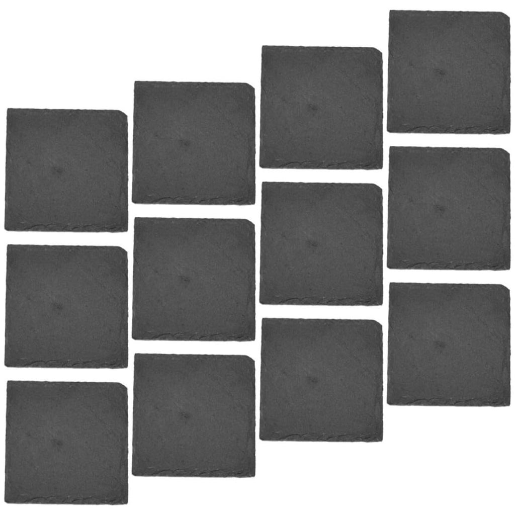 Black Natural Stone Cup Coaster Set F127172