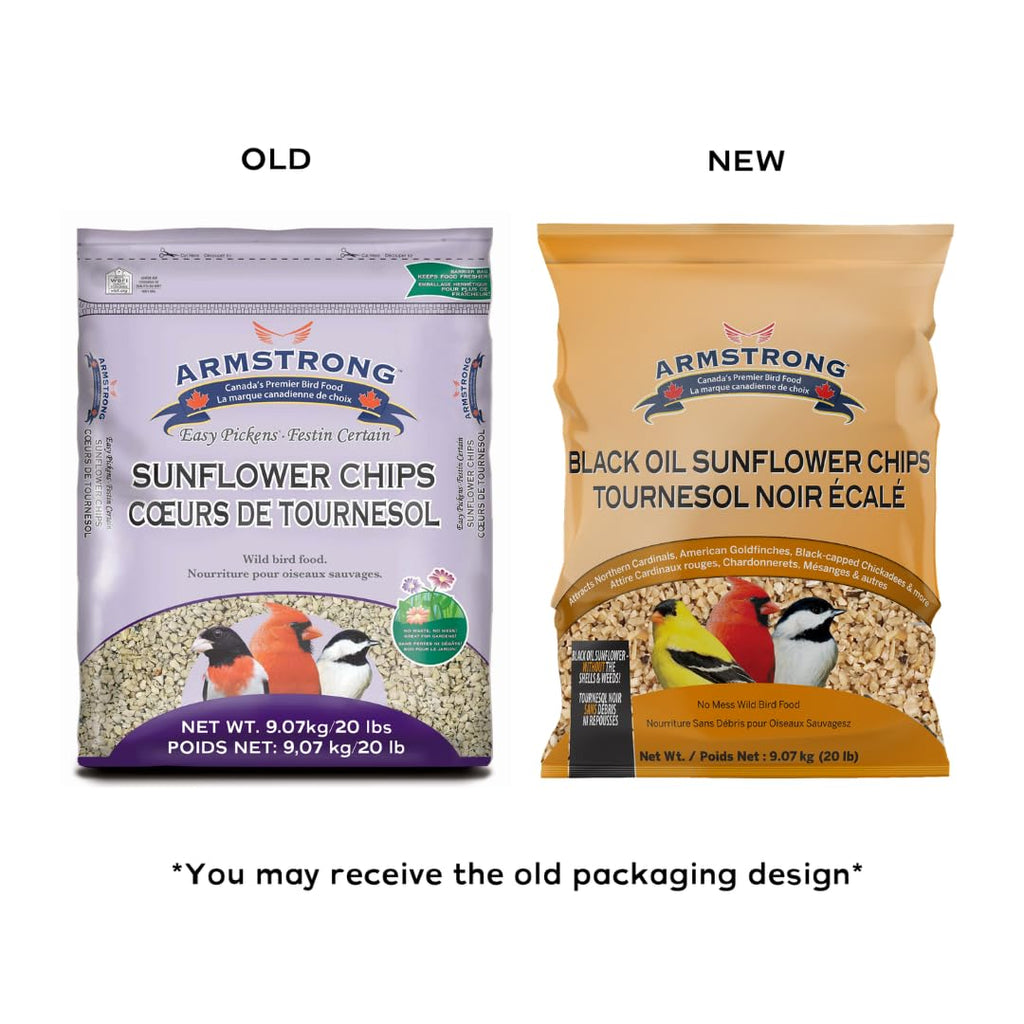 Black Oil Sunflower Chips Bird Food 20 Pounds E1609