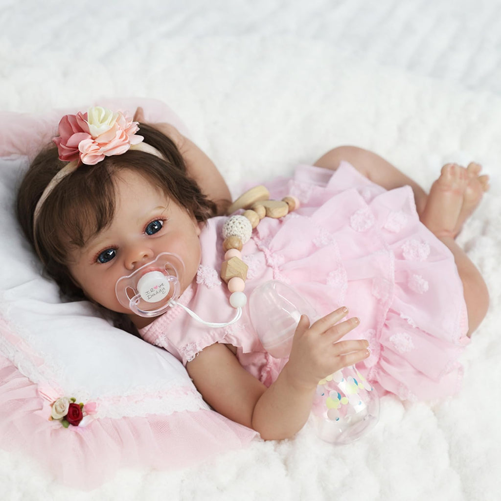20 Inch Lifelike Reborn Baby Doll Girl with Soft Weighted Body M155