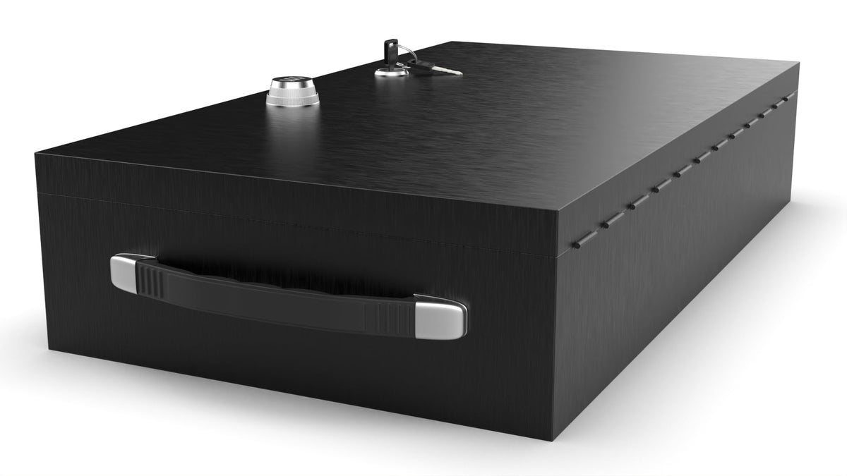 Fire Retardant Steel Security Chest with Dual Combination and Key Lock, 0.43 Cubic Ft X47927
