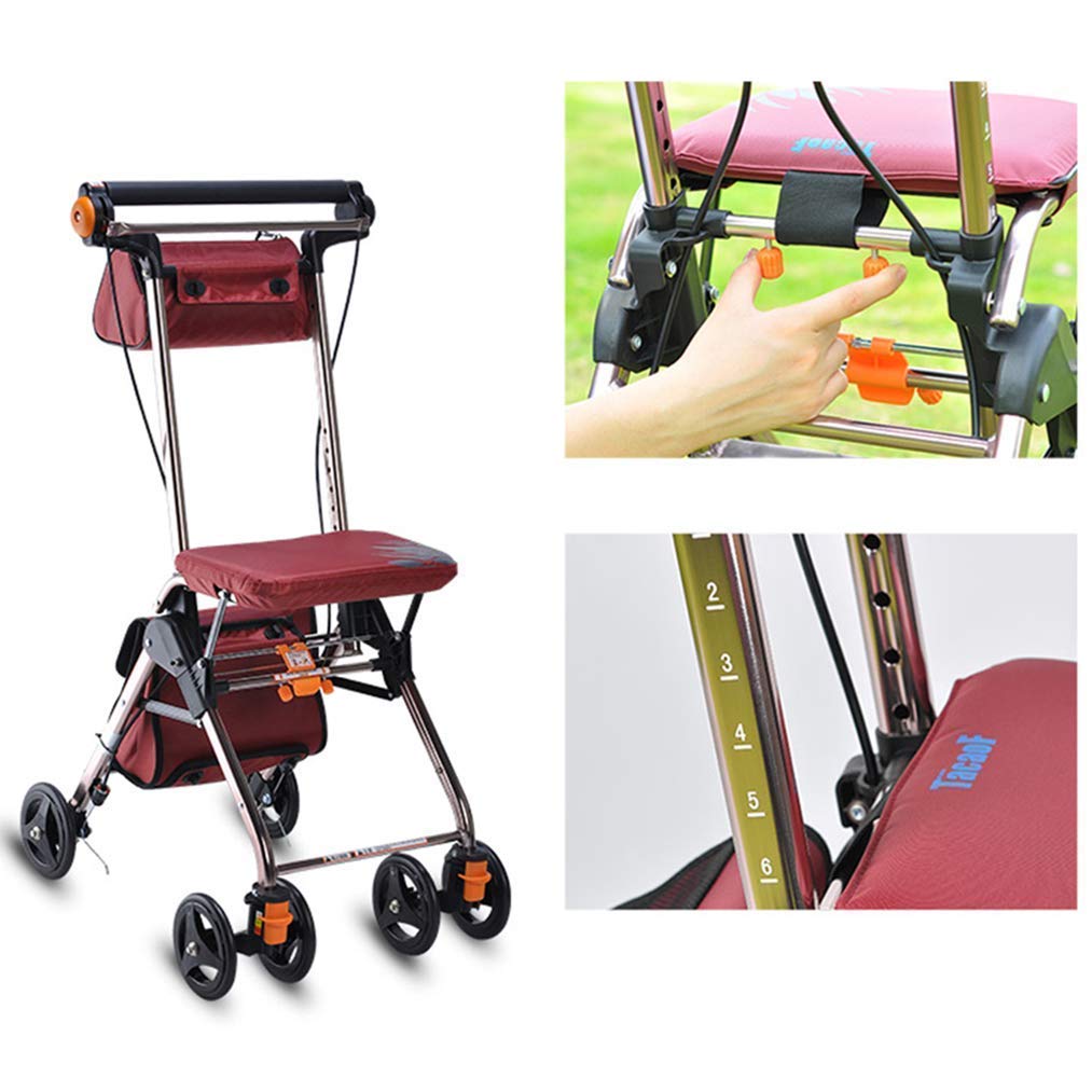 Portable Rollator Walker with Seat O34726