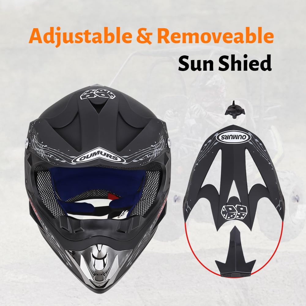 Full Face DOT Approved Adult Motocross Helmet U673175