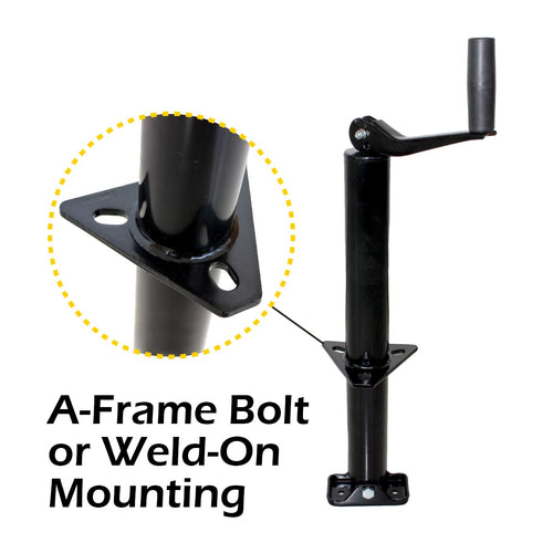 14" A-Frame Trailer Jack with Top Wind 2000 lbs. Capacity R1867