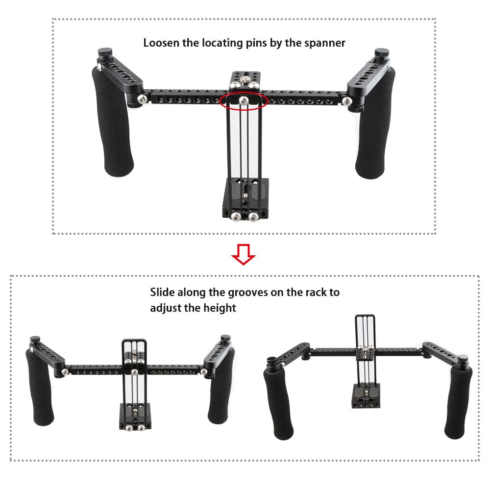 Monitor Cage with Adjustable Handles for 5 and 7 inch LCD Monitor A286258