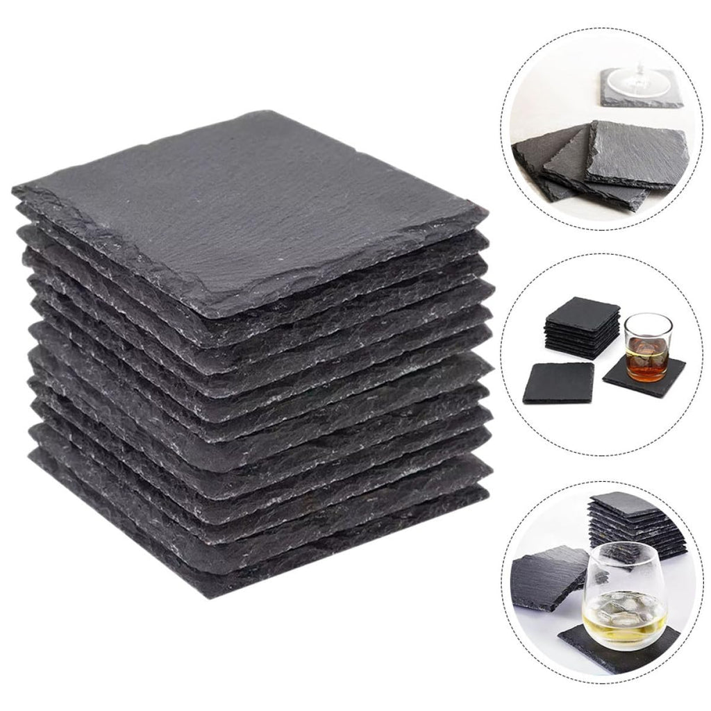 Natural Stone Drink Coasters 12 Pcs Square L823