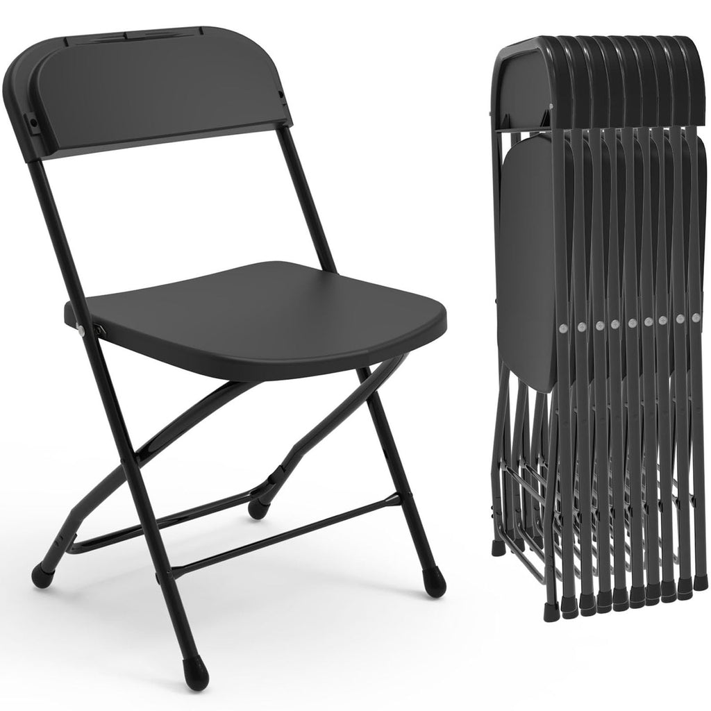 Plastic Folding Chairs Set of 10 D68568