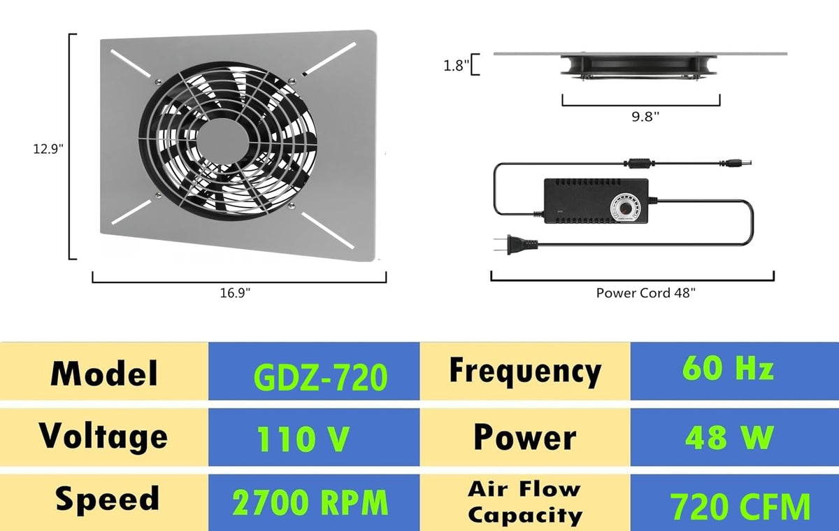 Ultra-thin Stainless Steel Ventilation Fan N420
