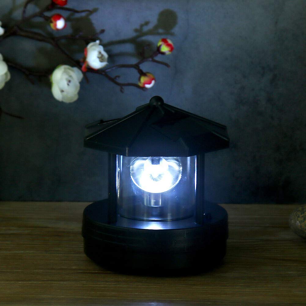Solar Lighthouse with Rotating LED Light K673228