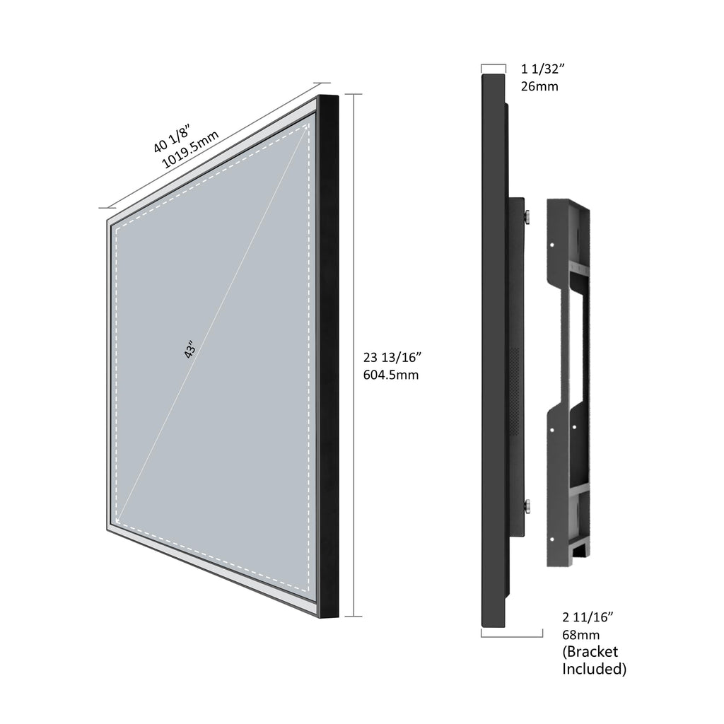 43" 4K UHD Smart Mirror TV with LED Light Y113