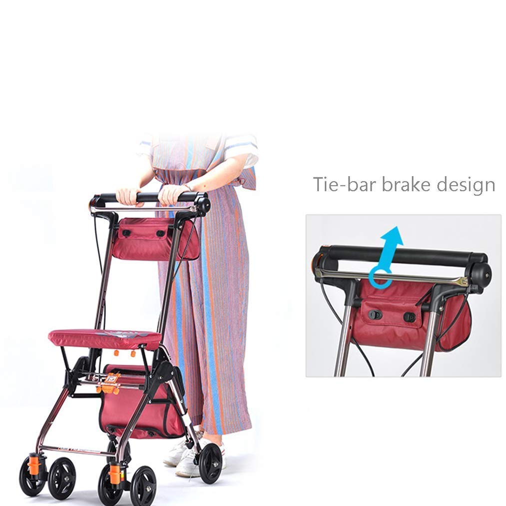 Portable Rollator Walker with Seat O34726