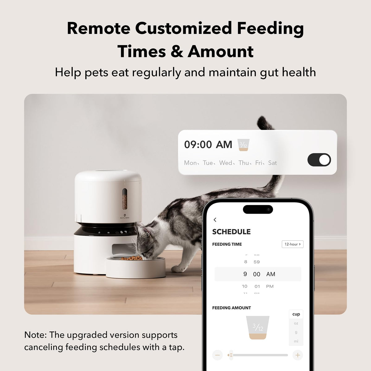 Automatic Cat Feeder 5G WiFi 3L White K9711
