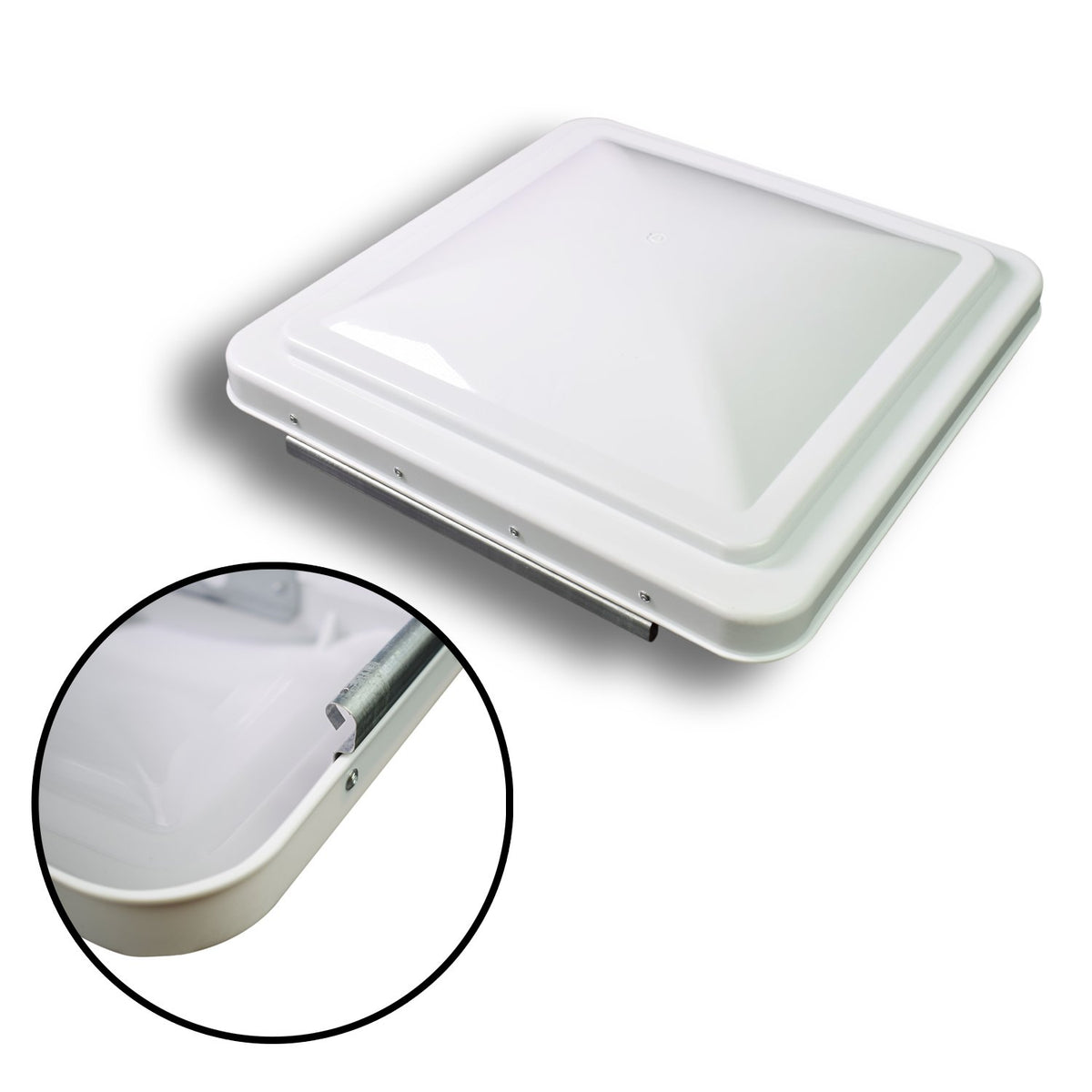 14 Inch White RV Roof Vent Cover D72831