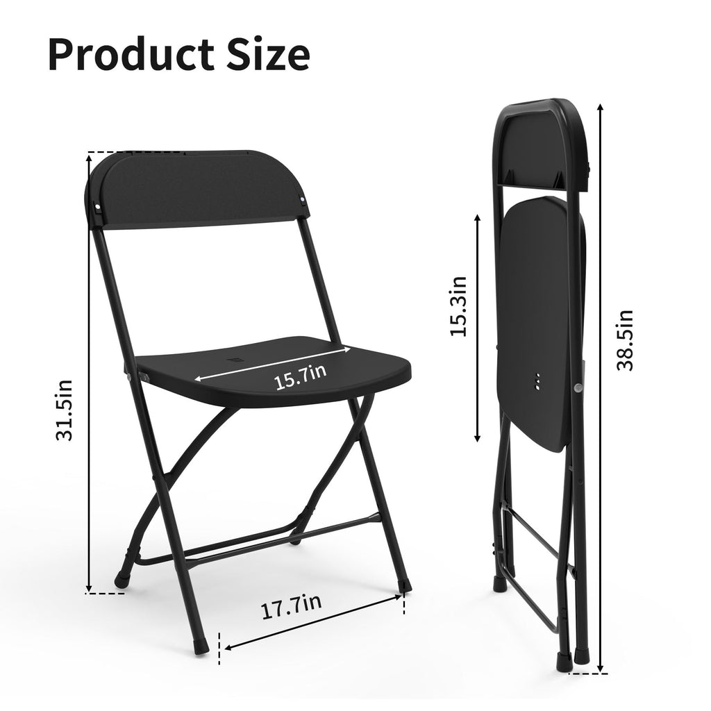 Plastic Folding Chairs Set of 10 D68568