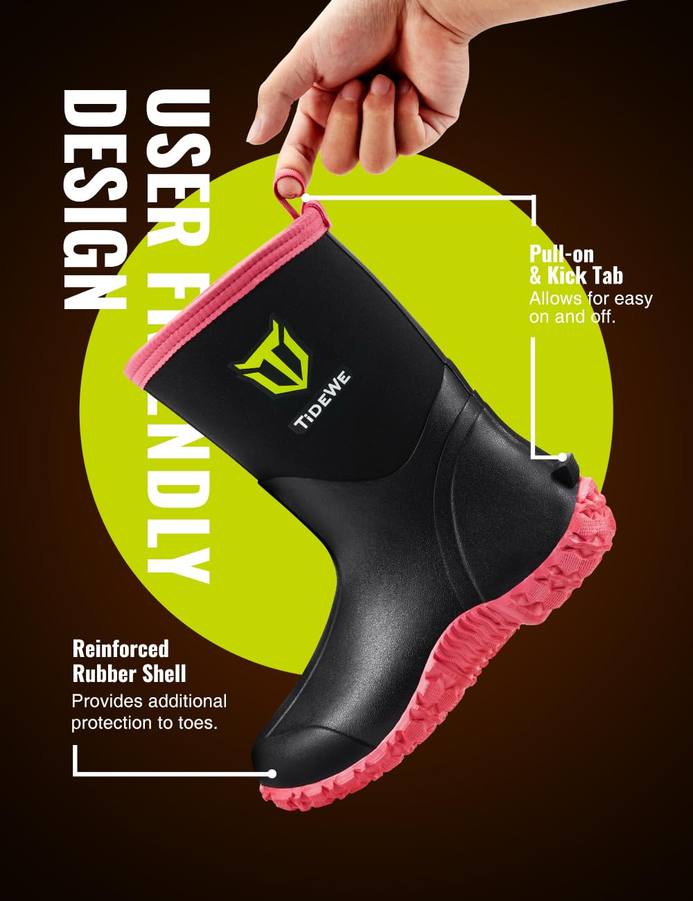 Waterproof Rubber Work Boots J575501