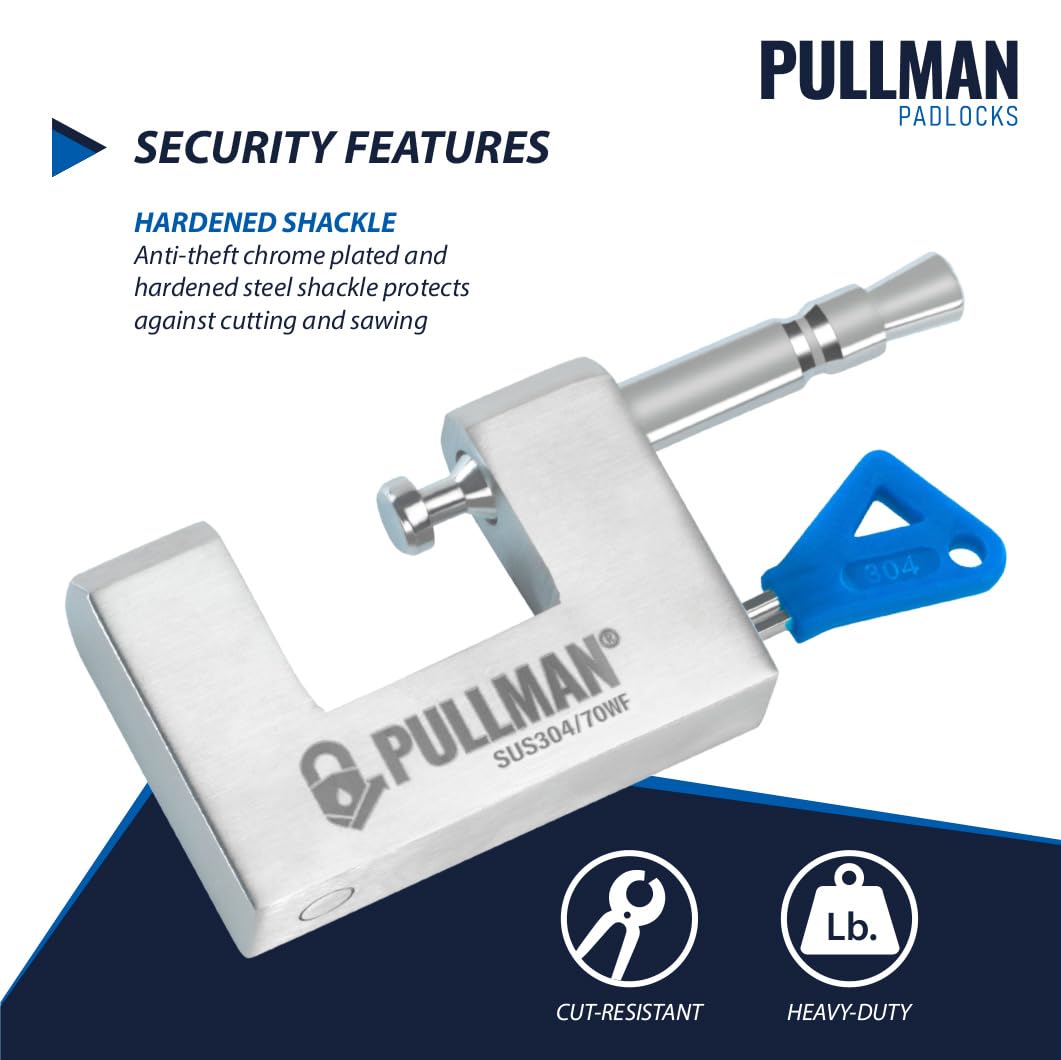 Heavy Duty Keyed Alike Padlocks with 4 Keys 2 Pack 70mm J78817