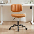 Orange Adjustable Height Swivel Rolling Office Chair U9658