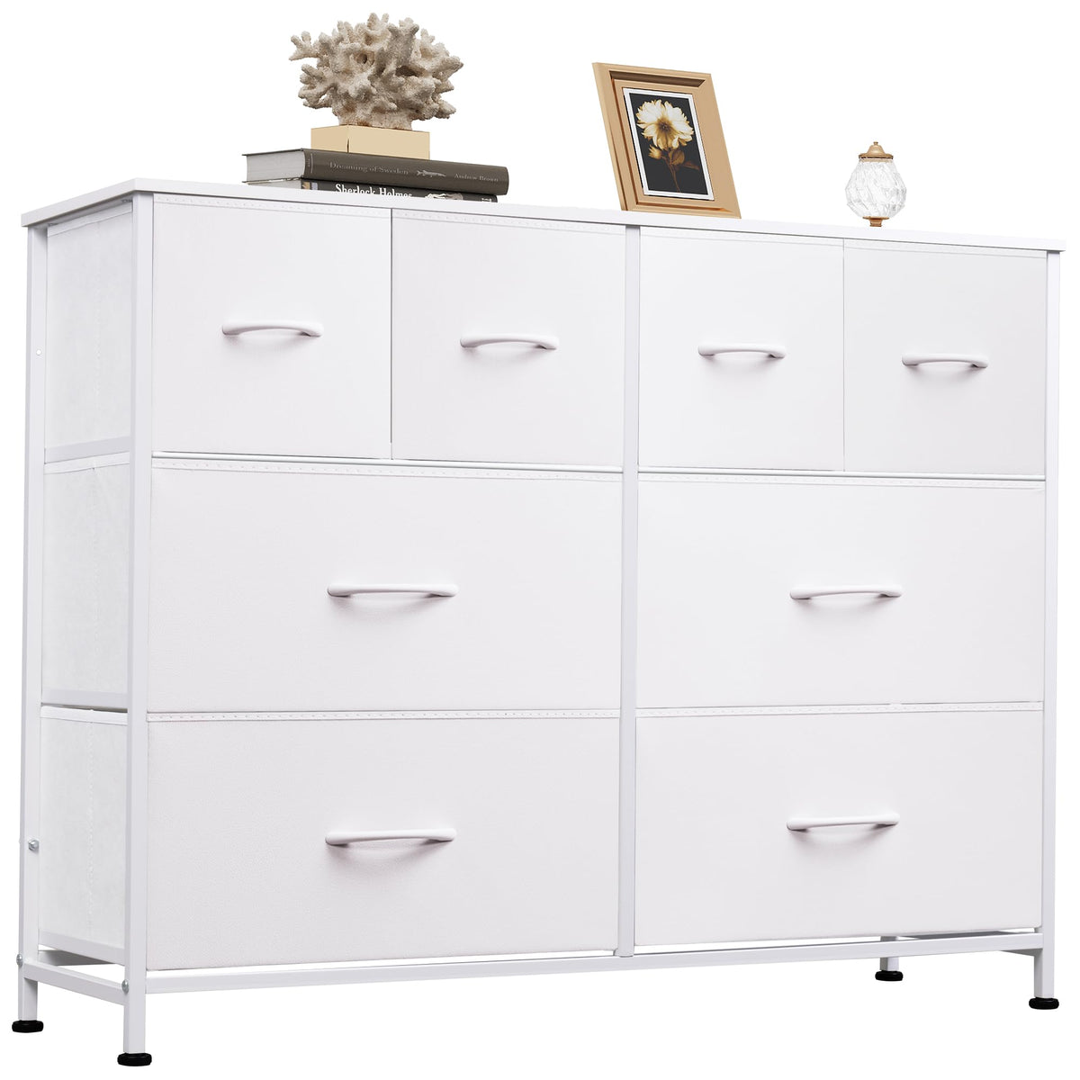 White 8 Drawer Dresser B698172