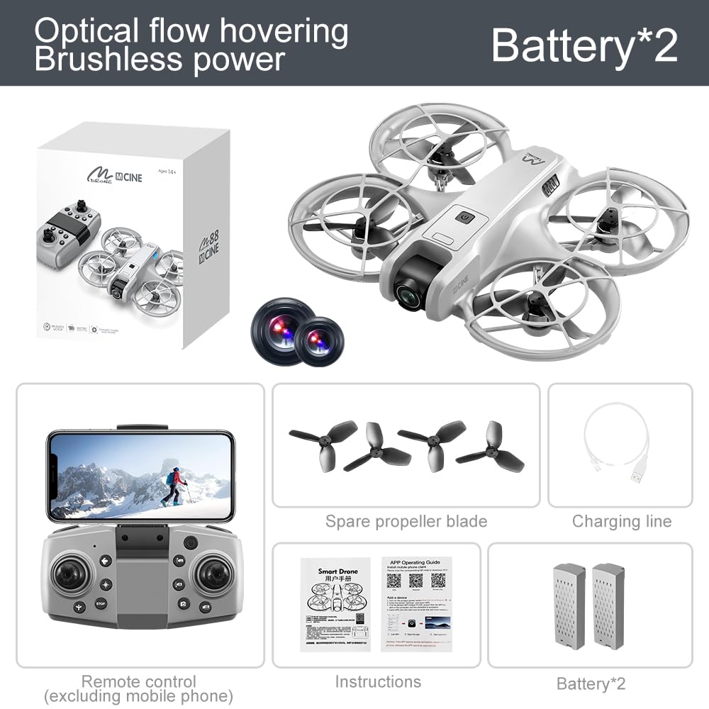 HD Camera Brushless Motor RC Quadcopter with 2 Battery K161493