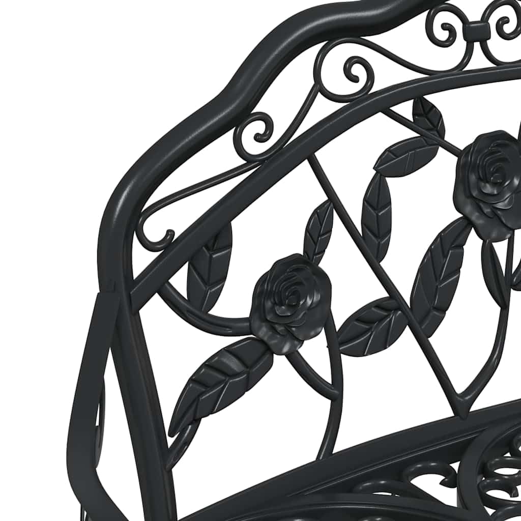 Cast Aluminum Black Patio Bench N200635