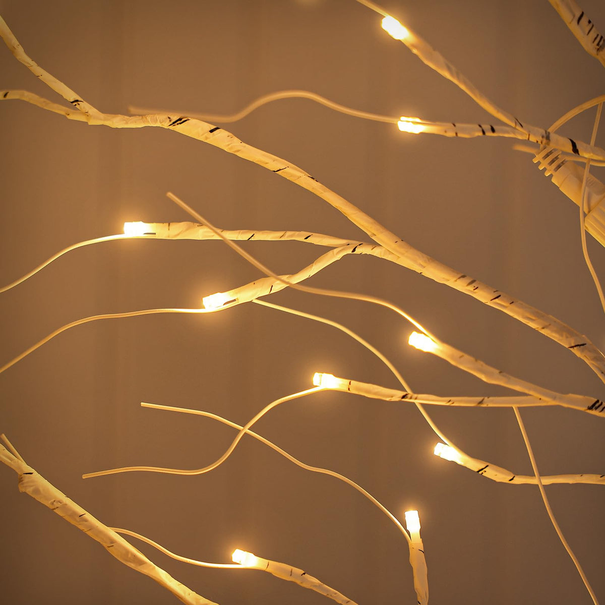 White Birch Tree with Lights Set of 3 Christmas Decorations with Warm White Lights R39464