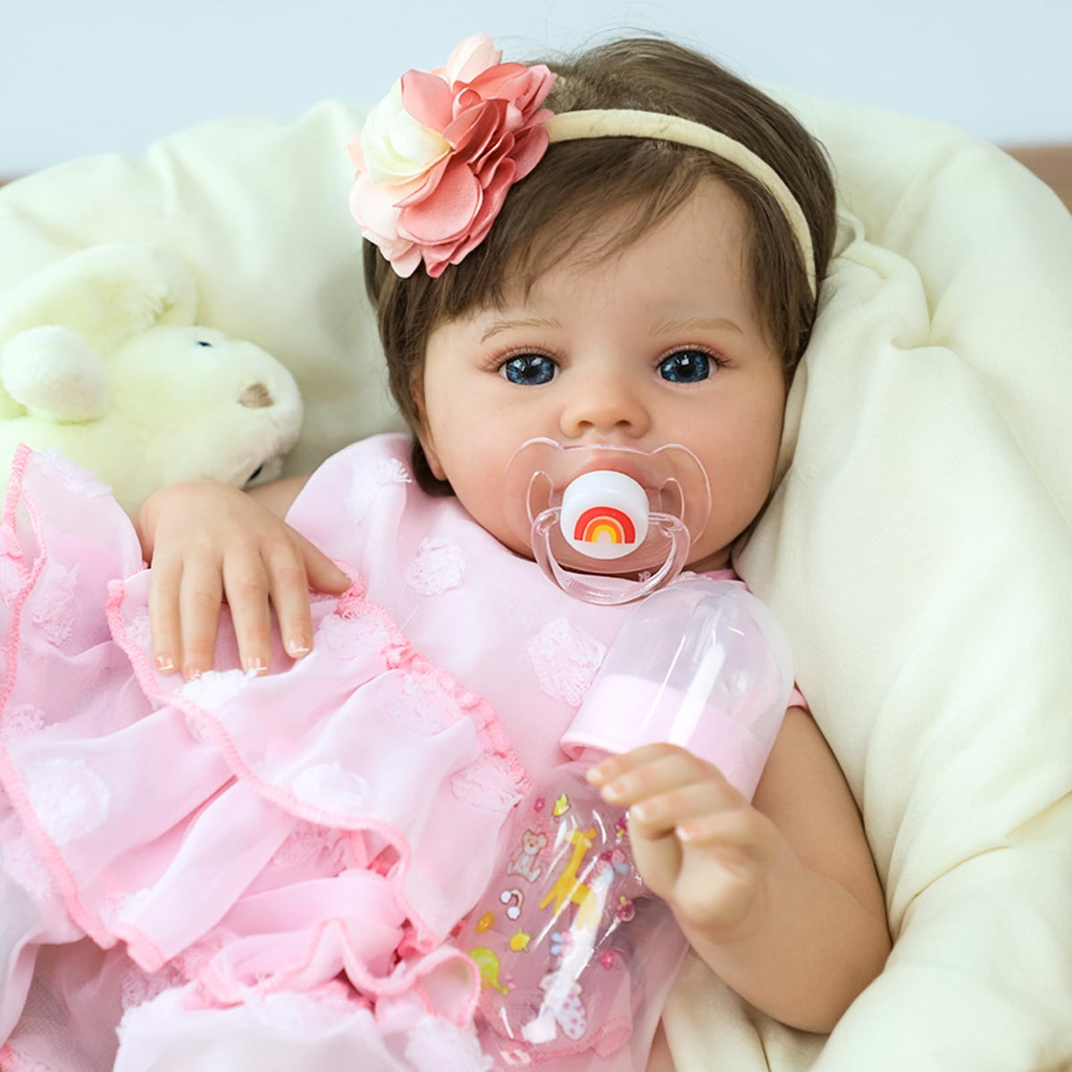 20 Inch Lifelike Reborn Baby Doll Girl with Soft Weighted Body M155