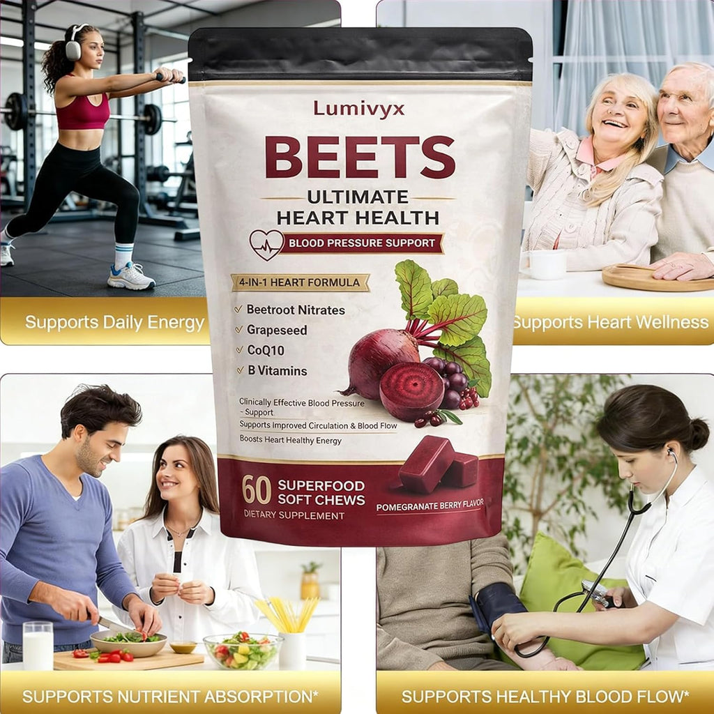Beet Root Chews, Pomegranate Berry Flavor, 60 Chews C642030