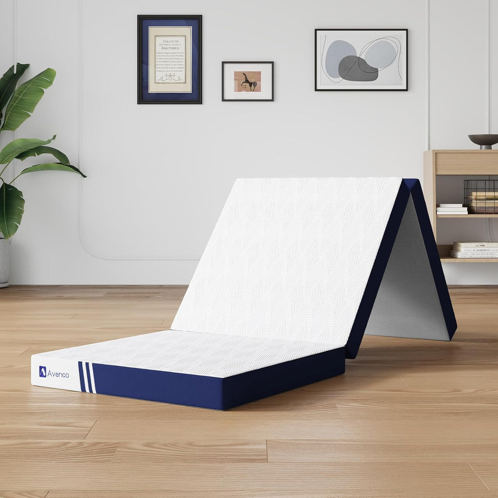 4 Inch Tri-Fold Memory Foam Mattress Topper J320
