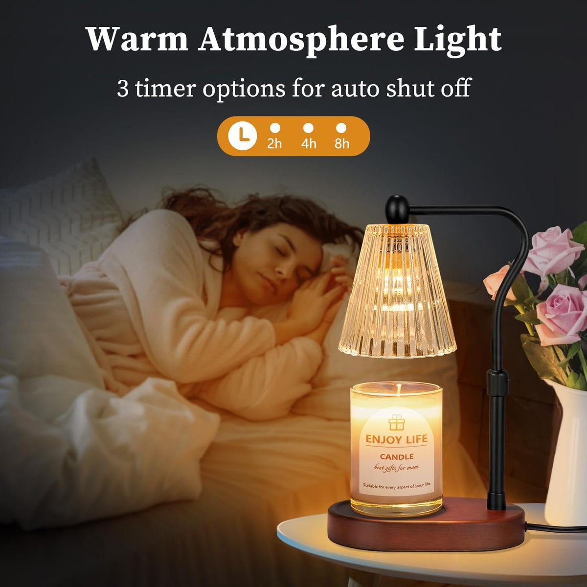 Candle Warmer Lamp with Timer Dimmer Adjustable Height P966049