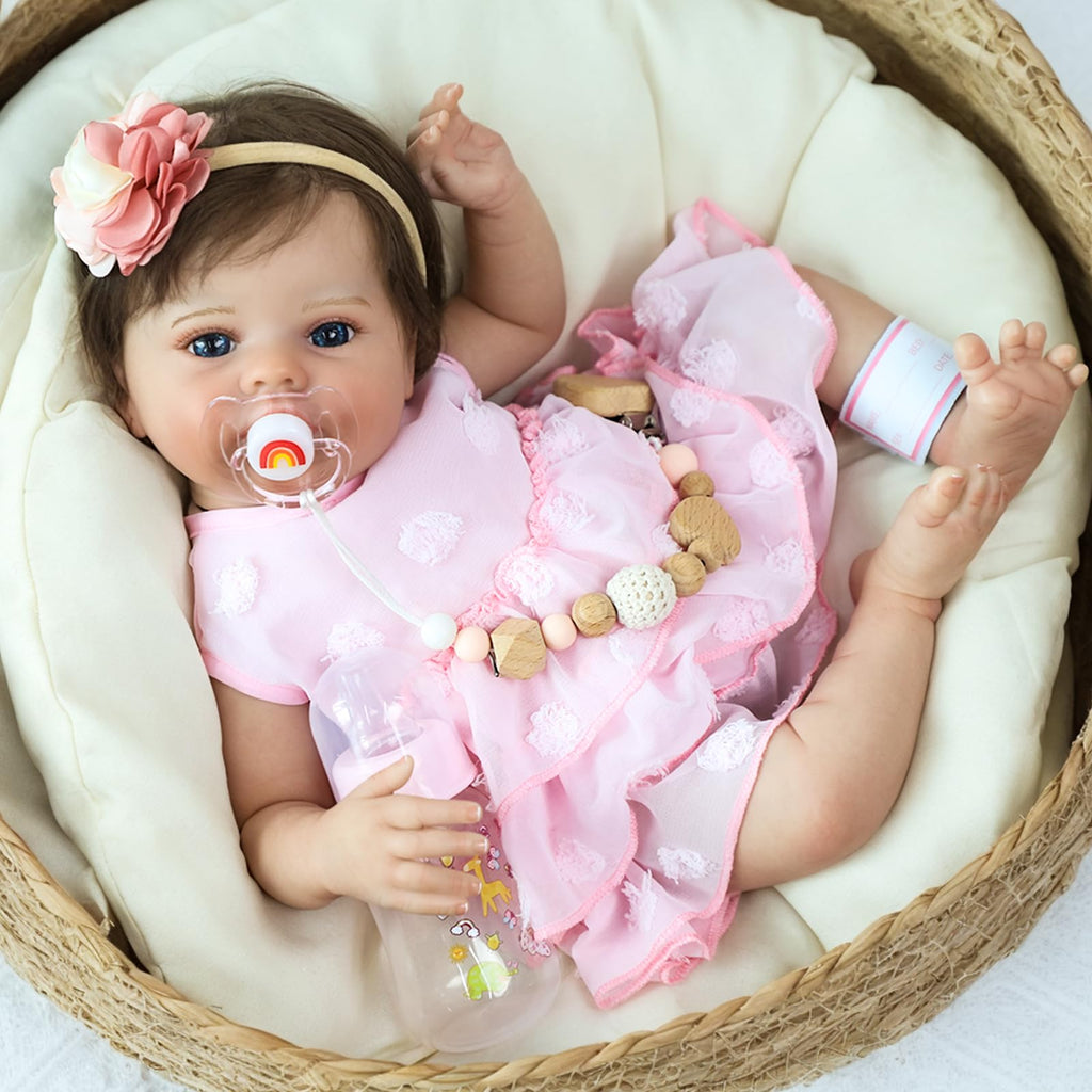 20 Inch Lifelike Reborn Baby Doll Girl with Soft Weighted Body M155
