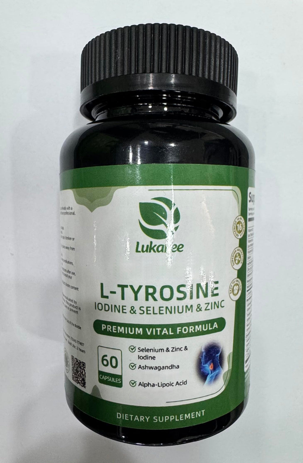 Selenium with Iodine, Zinc L-Tyrosine 500mg, Ashwagandha, 16-in-1 Multivitamin Formula, 90 Capsules W860239