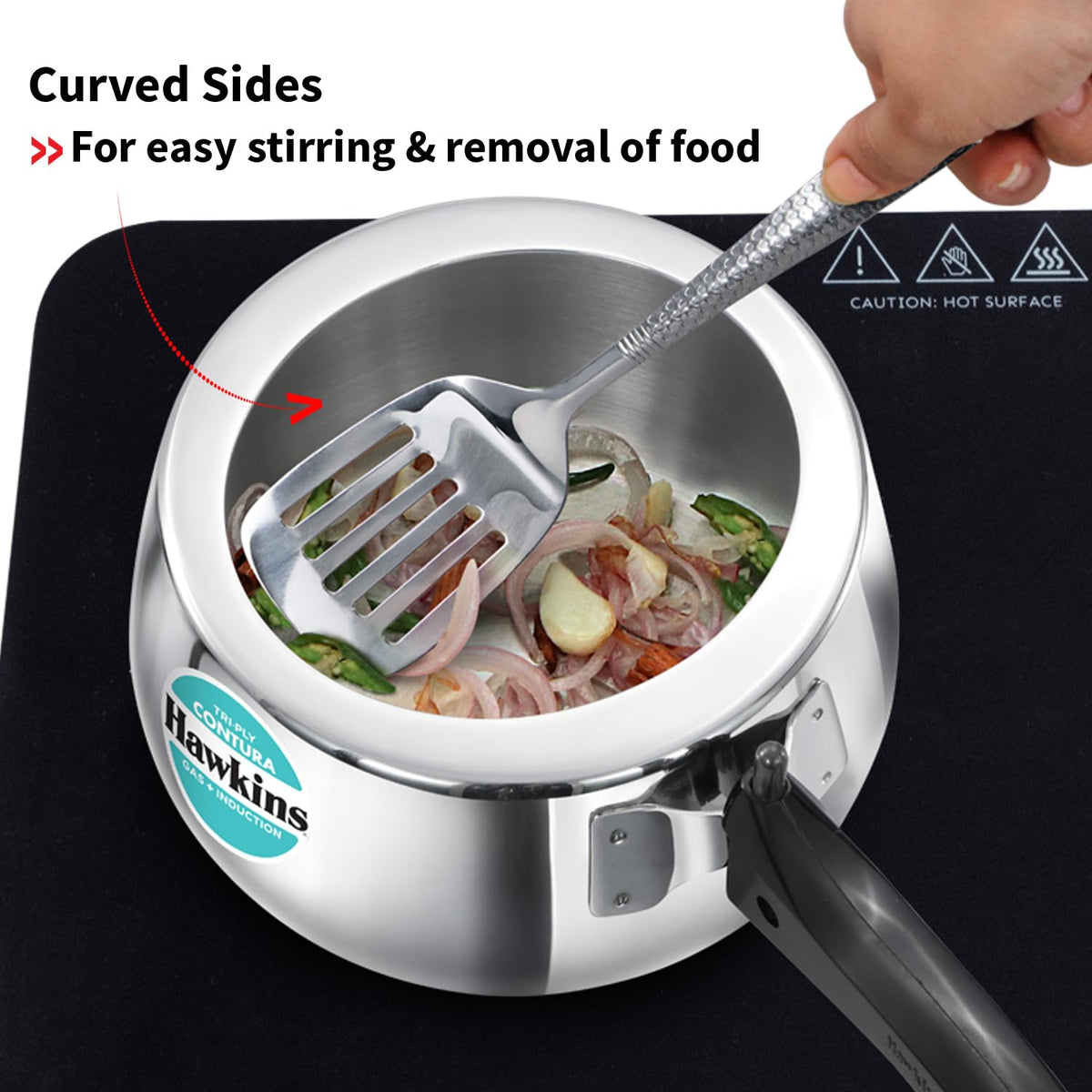 3 Litre Triply Stainless Steel Pressure Cooker E579108