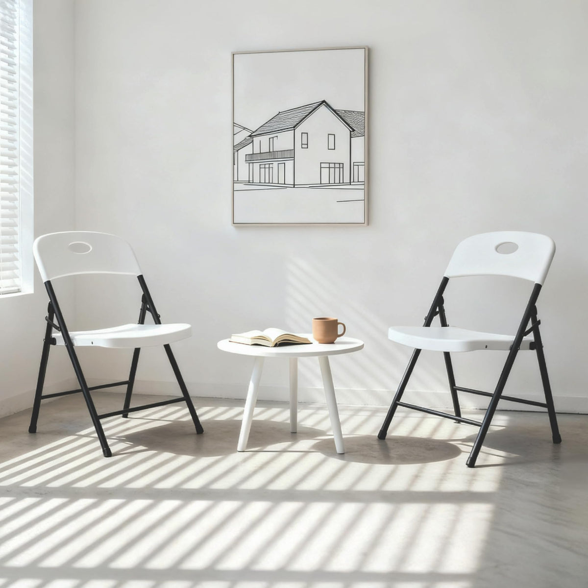 4 Pack Heavy Duty Plastic Folding Chair Y76380