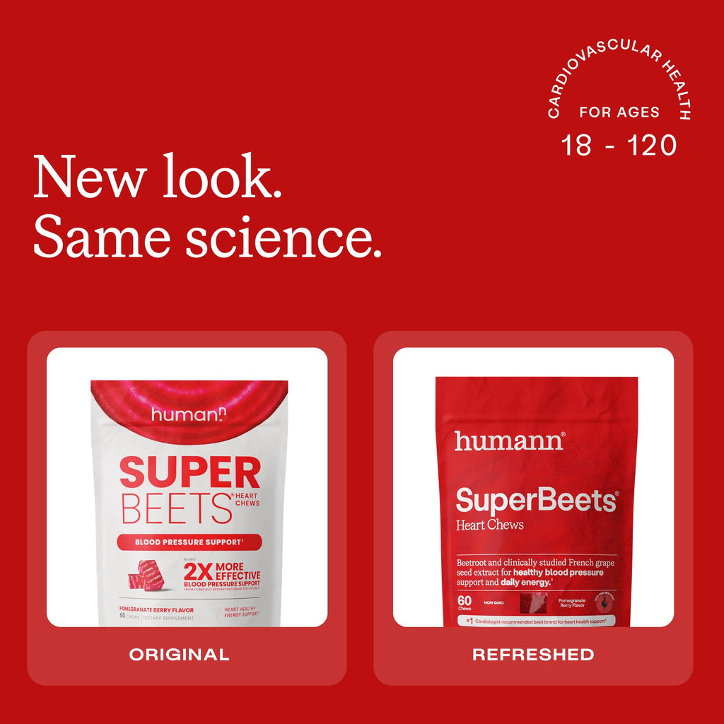 SuperBeets Heart Chews & Tart Cherry Gummies N1379