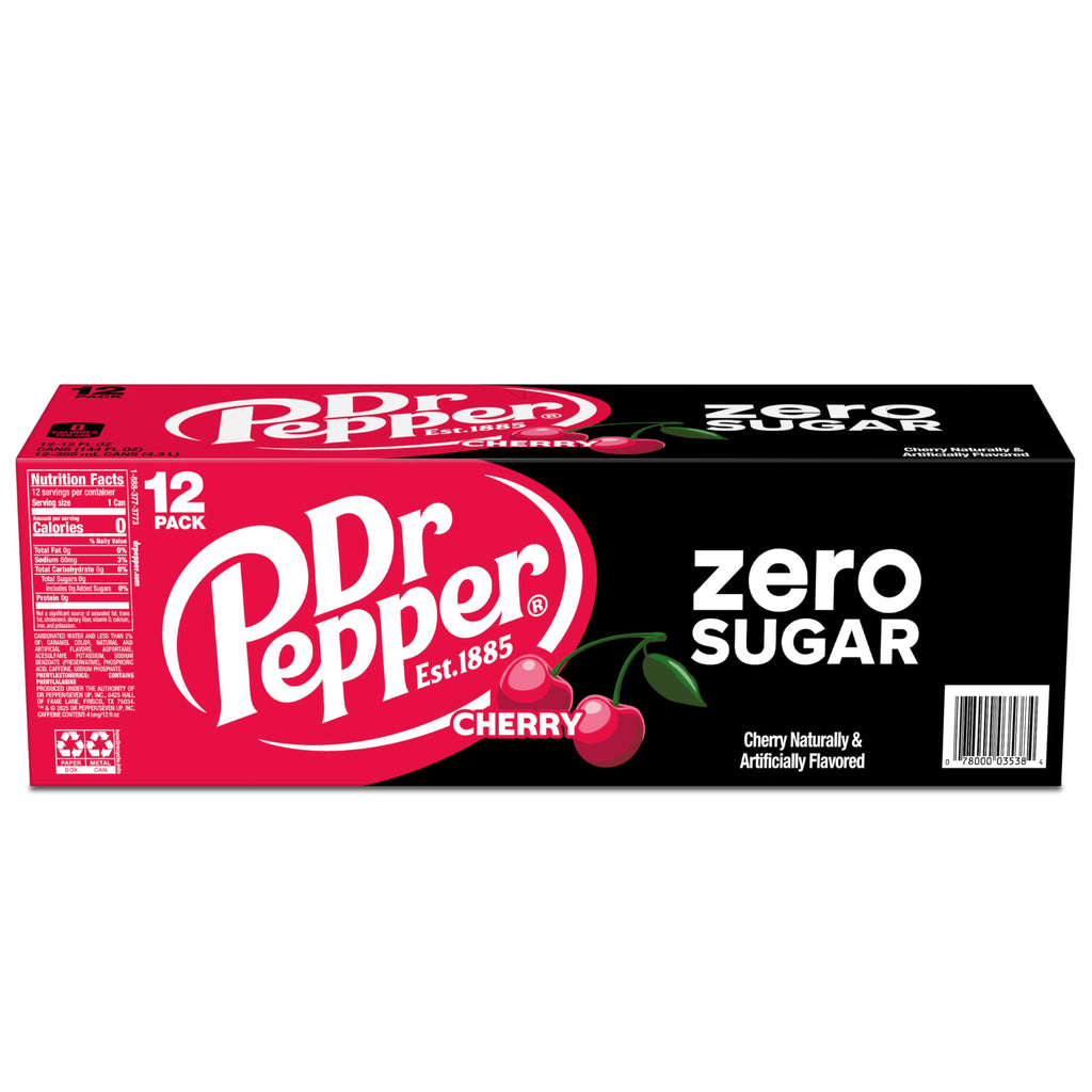 Cherry Zero Sugar Soda 12 fl oz 12 Pack M398439