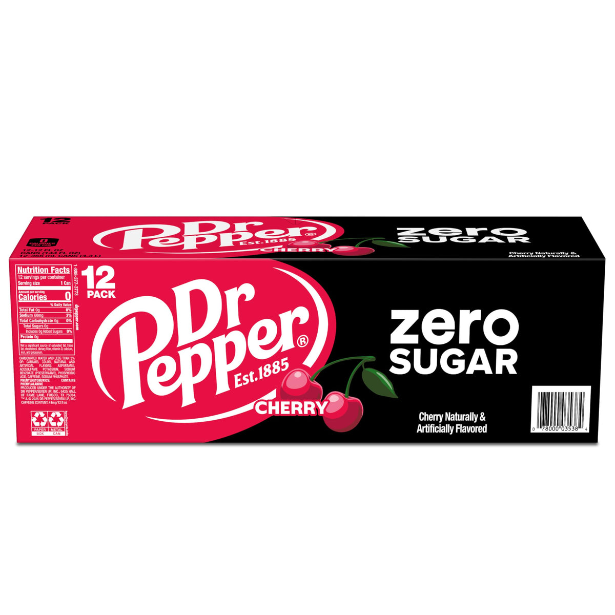 Cherry Zero Sugar Soda 12 fl oz 12 Pack M398439