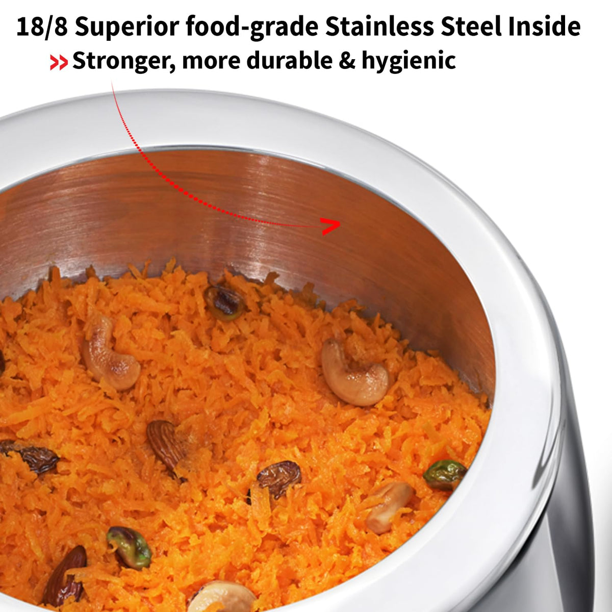 3 Litre Triply Stainless Steel Pressure Cooker E579108