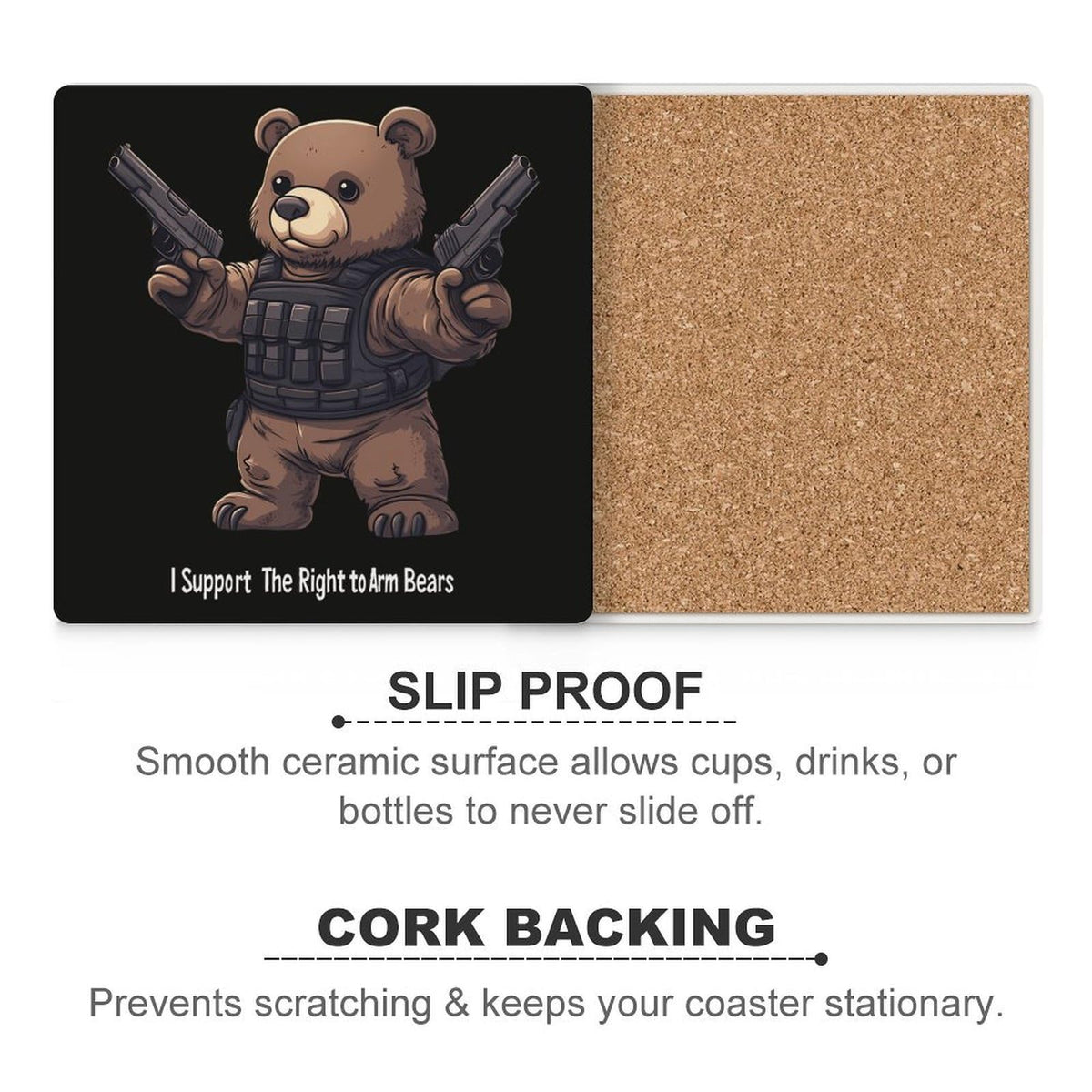 Ceramic Coasters Set Square Drink Coasters P78556