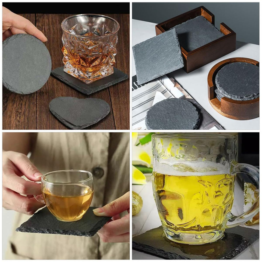 Natural Stone Drink Coasters 12 Pcs Square L823