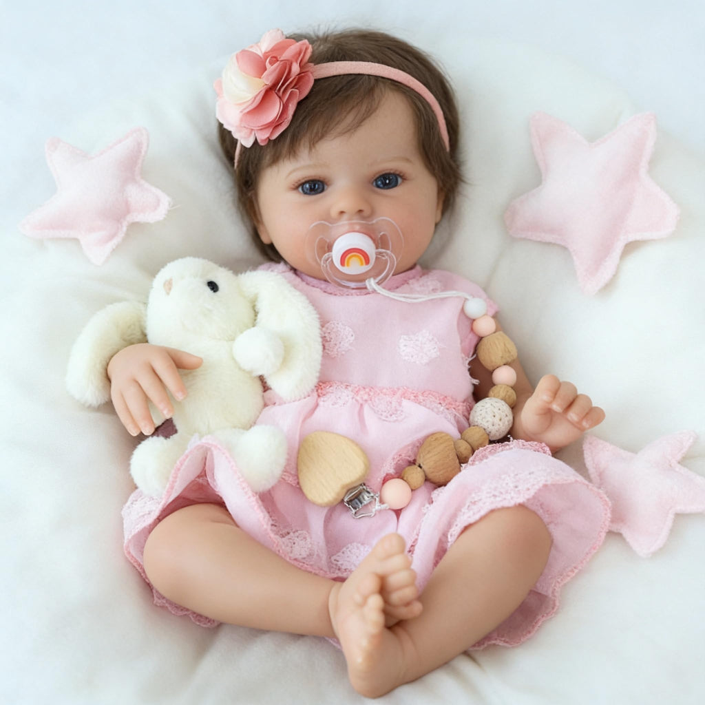 20 Inch Lifelike Reborn Baby Doll Girl with Soft Weighted Body M155