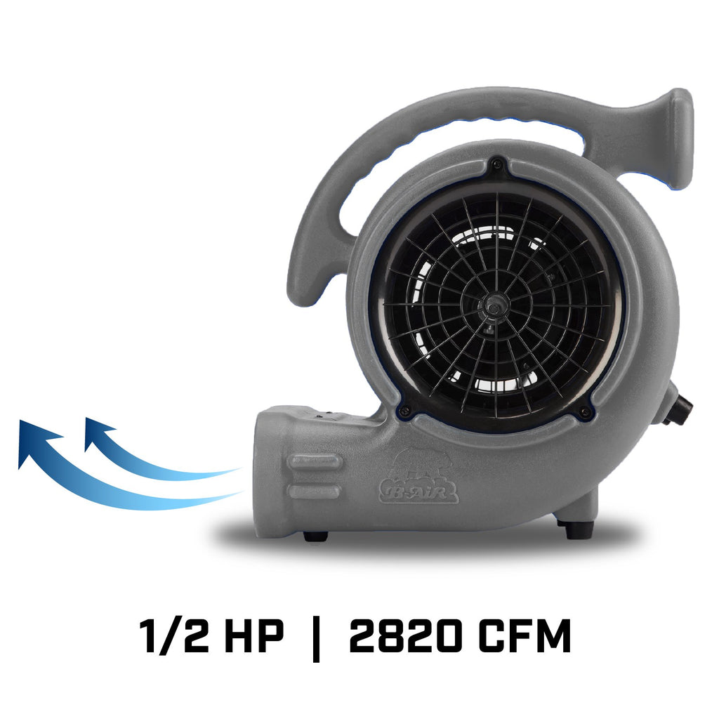 1/2 HP 2950 CFM Stackable Air Mover Floor Blower Fan, Grey I158