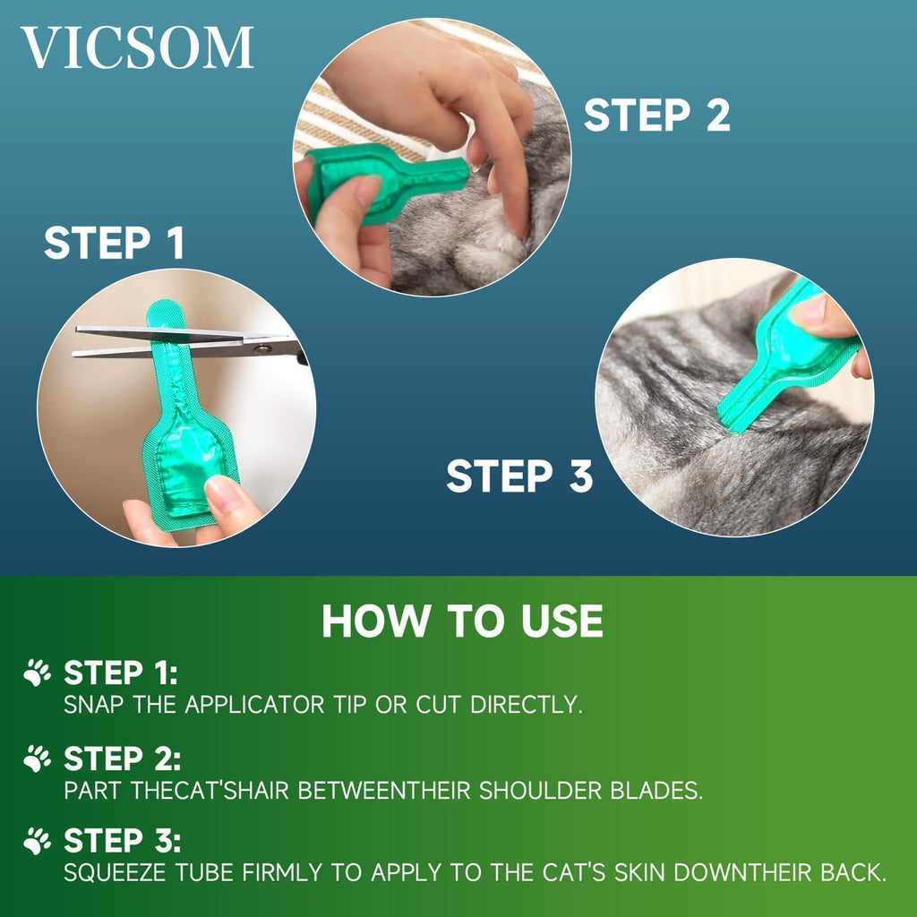 Cat Flea and Tick Treatment, 6 Doses U3557