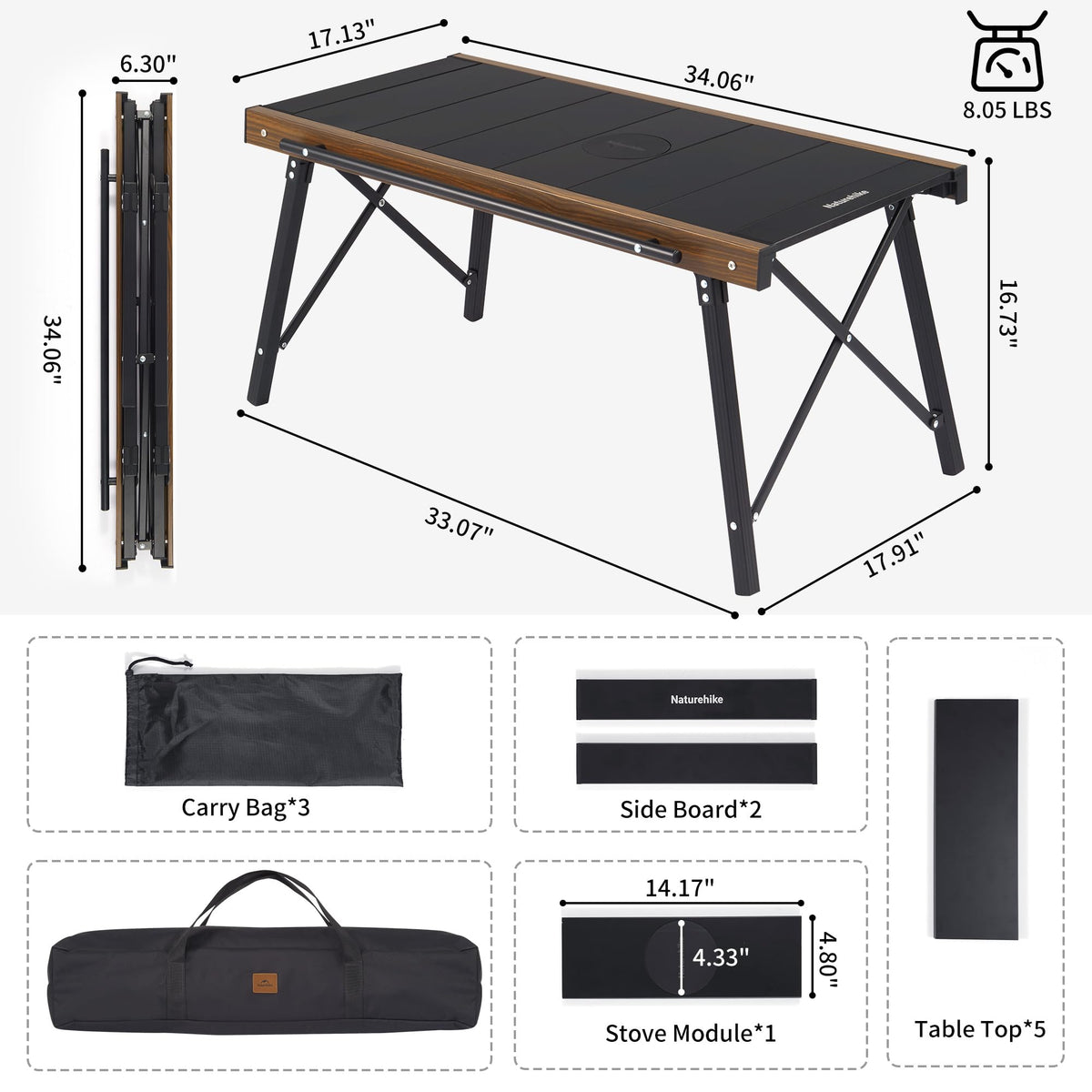 Folding Ultralight Aluminum Camping Table F648