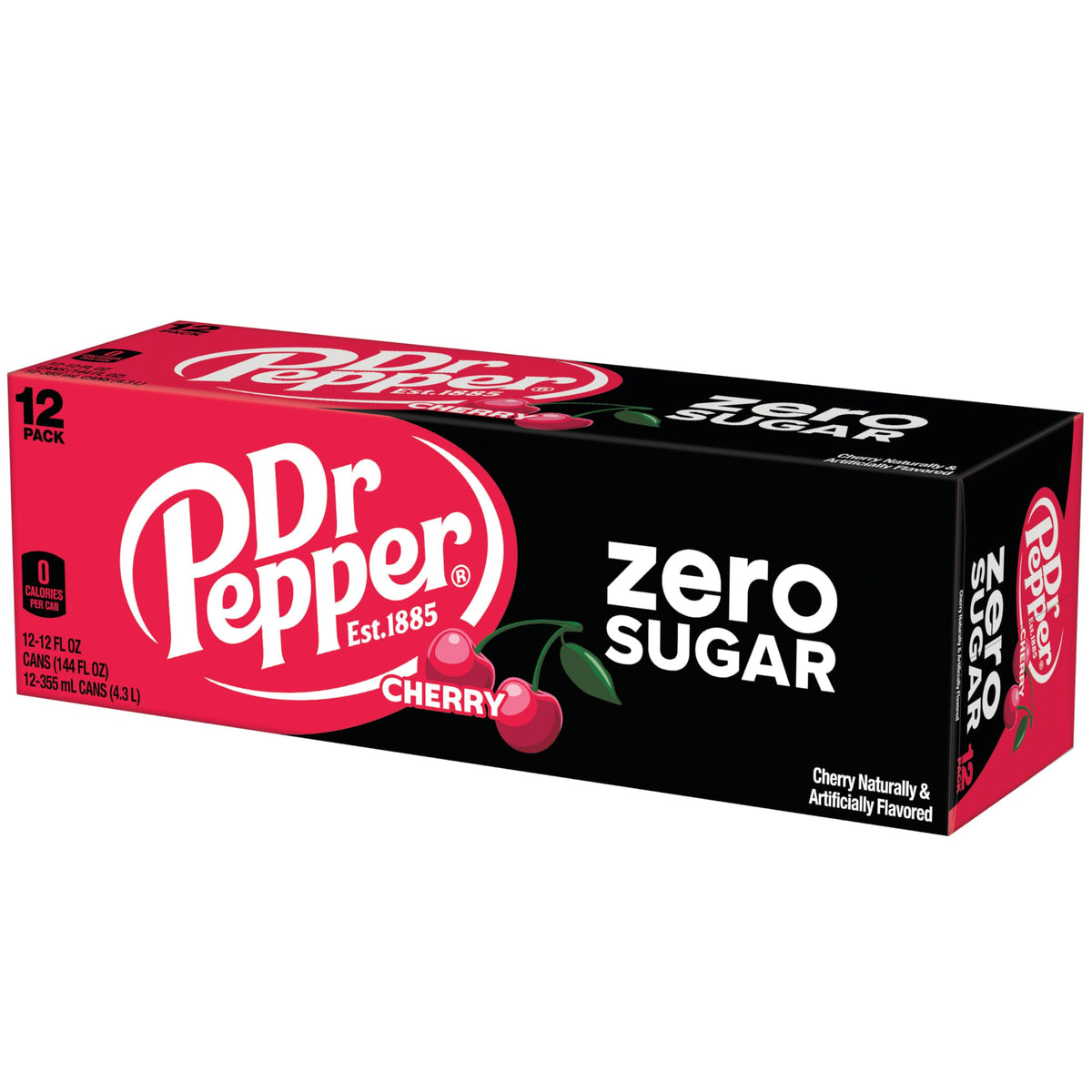 Cherry Zero Sugar Soda 12 fl oz 12 Pack M398439